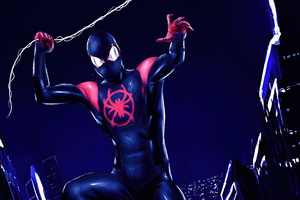 Spider Man Miles 4k 2020 Artwork (1600x900) Resolution Wallpaper