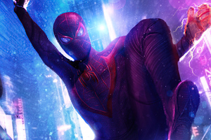 Spider Man Miles Neon