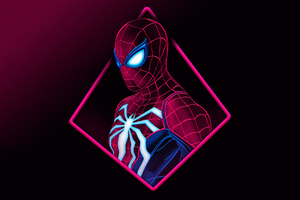 Spider Man Neon Art (2560x1080) Resolution Wallpaper