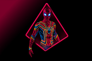 Spider Man Neon Artwork 5k Wallpaper