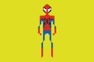 Spider Man Pixel Art 5k (2560x1440) Resolution Wallpaper