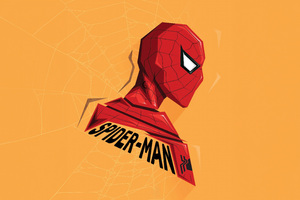 Spider Man Pop Head Minimal 5k Wallpaper