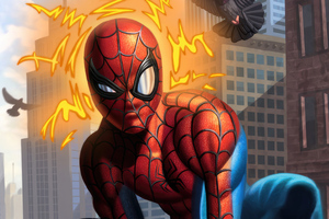 Spider Man Queen City (3840x2400) Resolution Wallpaper