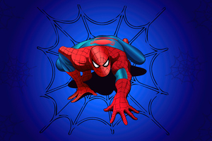 Spider Man Sticker Art (1366x768) Resolution Wallpaper