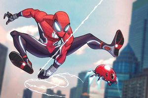 Spider Man Tech New Suit (1024x768) Resolution Wallpaper