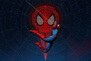 Spider Man Weaving His Web Wallpaper