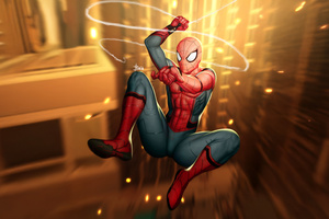 Spider Man Web Crawler (2560x1024) Resolution Wallpaper