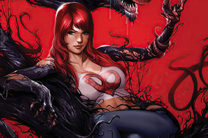 Spider Venom Girl 4k (2880x1800) Resolution Wallpaper