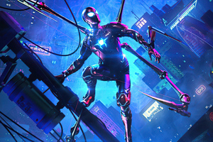 Spider Verse Into The Cyberpunk 5k Wallpaper