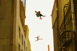 Spider Verse Leap Of Faith (1280x800) Resolution Wallpaper