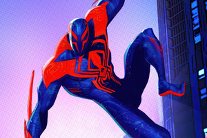 Spiderman 2099 In Spider Verse Wallpaper