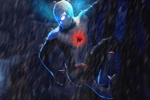 Spiderman 2099 Neon Lights 4k
