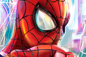 Spiderman 4k Paint Art (2048x1152) Resolution Wallpaper