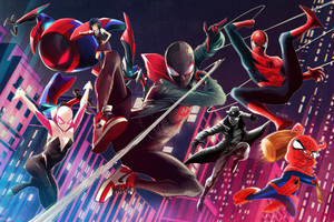 Spiderman Across The Spider Verse 2023 5k Artwork (2932x2932) Resolution Wallpaper