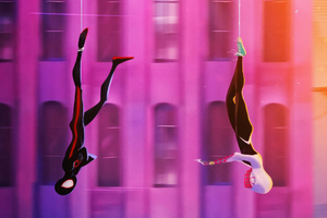 Spiderman And Gwen Stacy Together 4k (1680x1050) Resolution Wallpaper