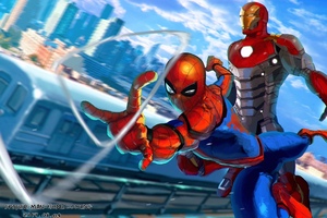 Spiderman And Iron Man Art