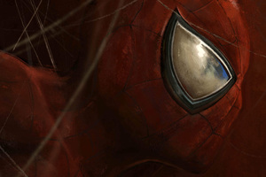 Spiderman Art Closeup (2560x1080) Resolution Wallpaper