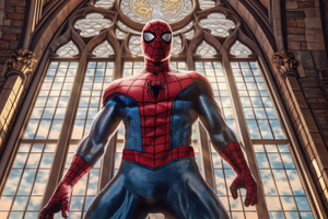 Spiderman At Tower (3840x2400) Resolution Wallpaper