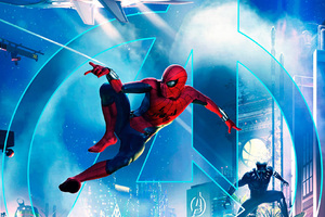 Spiderman Black Panther Disney Parks In Disneyland Paris