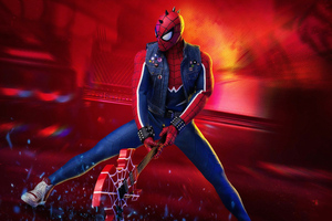 Spiderman Breaking Guitar (2560x1440) Resolution Wallpaper
