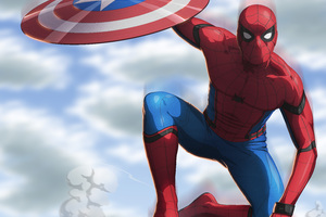Spiderman Civil War Artwork 8k