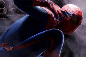 Spiderman Closeup Art 4k