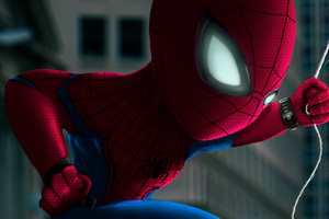 Spiderman Closeup Art