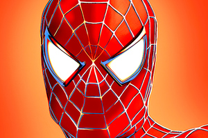 Spiderman Closeup Face (1336x768) Resolution Wallpaper