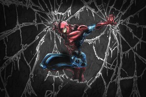 Spiderman Comic Art (2560x1024) Resolution Wallpaper