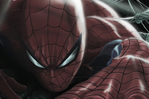 Spiderman Comic Painting 4k