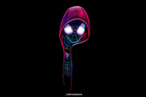 Spiderman Dark Illustration 4k (1360x768) Resolution Wallpaper