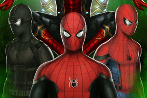 Spiderman Far From Home Suits (1336x768) Resolution Wallpaper