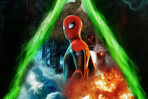 Spiderman Far Fromhome Art (320x240) Resolution Wallpaper