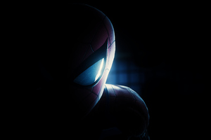 Spiderman Half Mask Face Closeup