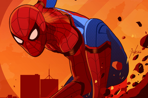 Spiderman Homecoming Art New (2048x1152) Resolution Wallpaper