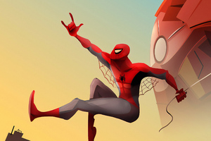 Spiderman Homecoming Arts (2048x2048) Resolution Wallpaper
