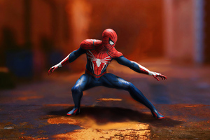 Spiderman In Action 2020 (1360x768) Resolution Wallpaper