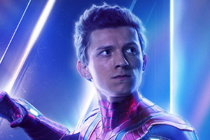 Spiderman In Avengers Infinity War New Poster (1366x768) Resolution Wallpaper