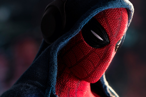 Spiderman In Hoodie (2048x2048) Resolution Wallpaper