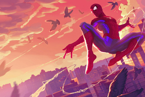 Spiderman In Queens 4k (1336x768) Resolution Wallpaper