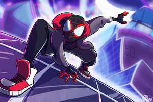 SpiderMan Into The Spider Verse 2018 Artwork