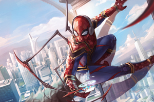 Spiderman Iron Suit Art 5k