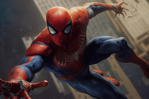 Spiderman Is Flying Through The Air (2560x1080) Resolution Wallpaper