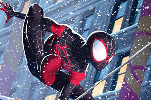 Spiderman Miles Coming (2560x1080) Resolution Wallpaper