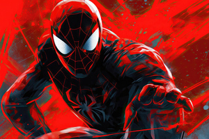Spiderman Miles Digital Artwork (2560x1080) Resolution Wallpaper