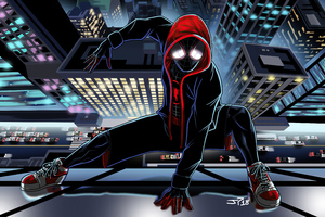 Spiderman Miles Morales Animated 4k (1336x768) Resolution Wallpaper