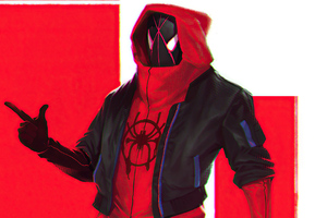 Spiderman Miles Morales Hoodie Suit