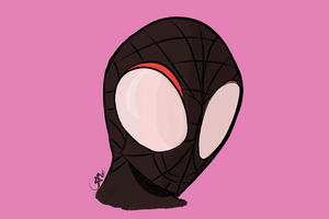 Spiderman Minimal Pink 4k (1440x900) Resolution Wallpaper