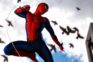 Spiderman New Art (320x240) Resolution Wallpaper