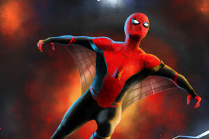 Spiderman Newart 4k (1280x800) Resolution Wallpaper